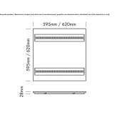 Aluminum LED lamp for suspended ceilings Trovo