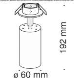 Adjustable ceiling lamp made of powder-coated aluminum Yalizava