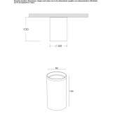 Lampa sufitowa z aluminium malowana proszkowo Yalizava