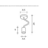 Aluminum LED ceiling lamp Sottrum