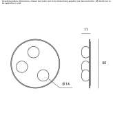 Metalowy kinkiet/lampa sufitowa Nedza