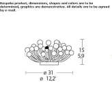 Metal ceiling lamp Jedwabne