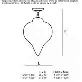 Lampa sufitowa ze szkła Murano Elbistan