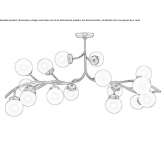 Brass ceiling lamp Sault