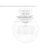 Ręcznie robiona szklana lampa sufitowa Zarki