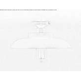 Handmade brass ceiling lamp Gruemire