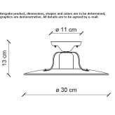 Lampa sufitowa z metalu i ceramiki Olathe