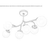Brass ceiling lamp Sault