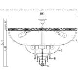 Kryształowa lampa sufitowa Cerons