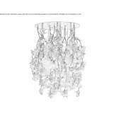 LED ceiling lamp made of Murano glass Pinheiro