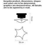 Semi-recessed borosilicate glass halogen ceiling light Vertova