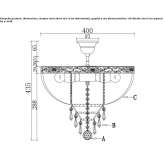 Kryształowa lampa sufitowa Cerons
