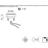 Aluminiowy kinkiet/lampa sufitowa Rufford