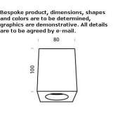 Square plaster ceiling spotlight Yotholin