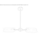 Brass LED ceiling lamp Ligueil