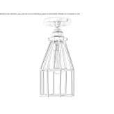 Handmade ceiling lamp Sortova
