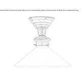 Ręcznie robiona mosiężna lampa sufitowa Anserma