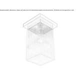 Handmade glass ceiling lamp Lapwai