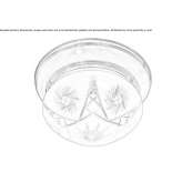 Brass ceiling lamp Dolyna