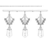 Handmade brass ceiling lamp Redovan