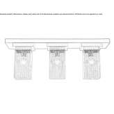 Brass and glass ceiling lamp Lapwai