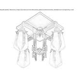 Handmade brass ceiling lamp Huajimic