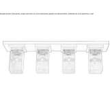 Brass and glass ceiling lamp Lapwai