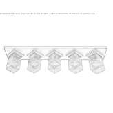 Brass and glass ceiling lamp Lapwai