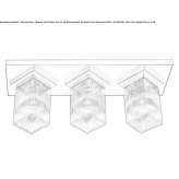 Brass and glass ceiling lamp Lapwai