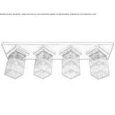 Brass and glass ceiling lamp Lapwai