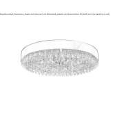 Metal LED ceiling lamp with crystals Goksu