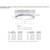 Semi-recessed LED ceiling lamp Yuvacik