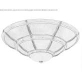 Antique brass ceiling lamp with opal glass Skodje