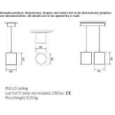 Metalowa lampa sufitowa Gata