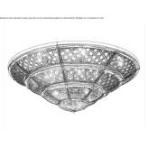 Chrome-plated ceiling lamp with crystal glass Skodje