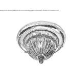 Shaded, gold-plated ceiling lamp with amber crystal Minieri