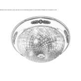 Gold-plated ceiling lamp with glass Paratia