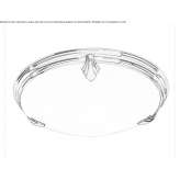 Gold-plated ceiling lamp with glass Kariong