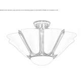 Antique brass, partially flush with white glass Fira
