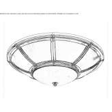 Chrome-plated ceiling lamp with opal glass Mendota