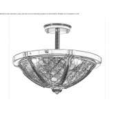 Gold-plated, semi-flush with crystal Dobron