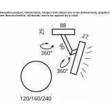 Swivel, adjustable LED ceiling lamp Cormery