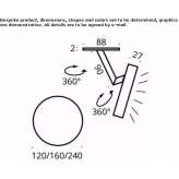 Swivel, adjustable LED ceiling lamp Cormery