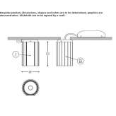 Aluminum ceiling lamp Torbali