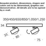 Adjustable metal LED ceiling lamp Czapury