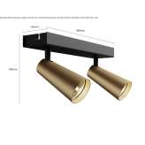 Adjustable metal LED ceiling lamp Santorso