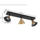 Adjustable metal ceiling lamp Pachas