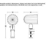 Regulowany aluminiowy kinkiet LED Embsen