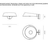 Steel LED wall lamp Zschopau