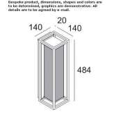 LED wall lamp made of glass Ostoros